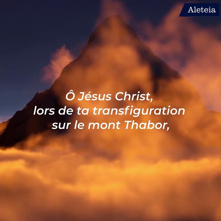 Prière de la Transfiguration
