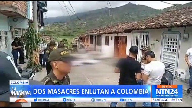 Dos masacres enlutan a Colombia