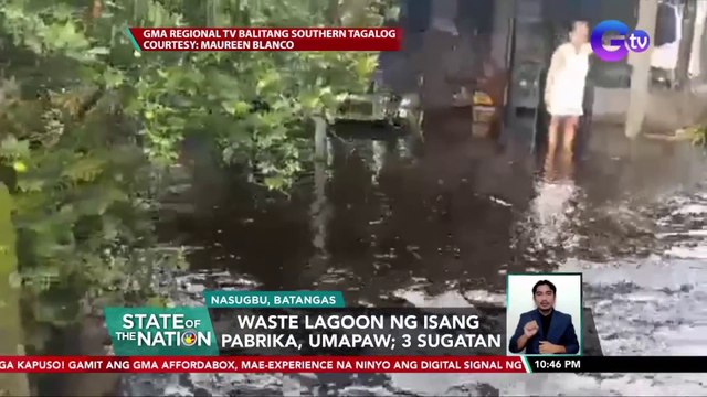 Waste lagoon ng isang pabrika, umapaw; 3 sugatan | SONA