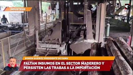 Faltan insumos en el sector maderero y persisten las trabas a la importación