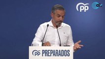 El PP denuncia que Sánchez prefiere hablar sobre la ley de secretos oficiales con Bildu que con Feijóo