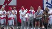 England lift Euro 2022 trophy at Trafalgar Square