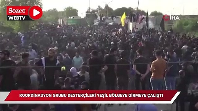 Irak’ta Sadr Grubu’nun ardından Koordinasyon Grubu destekçileri de Yeşil Bölge’ye girmeye çalıştı