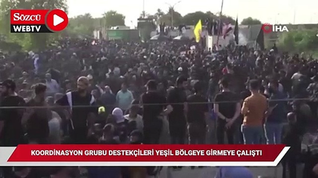 Irak’ta Sadr Grubu’nun ardından Koordinasyon Grubu destekçileri de Yeşil Bölge’ye girmeye çalıştı