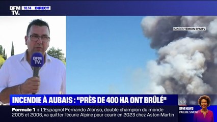 Скачать видео: Incendie dans le Gard: pour le maire d'Aubais, il y a 