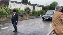 David Trimble funeral cortege leaves Harmony Hill Presbyterian