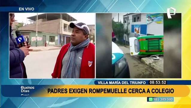Para proteger a estudiantes: padres exigen rompemuelles frente a colegio