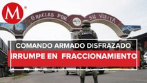 Sujetos armados y uniformados irrumpieron un fraccionamiento en Veracruz
