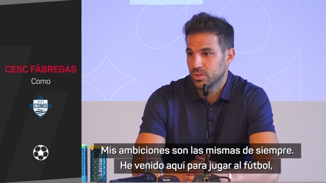 Cesc Fábregas, en su presentación con el Como: Todavía no siento que sea el momento de colgar las botas