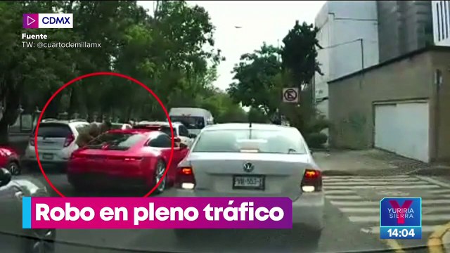 Captan asalto en pleno tráfico en el Estado de México