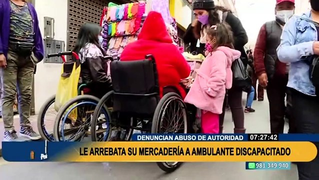 Abuso de autoridad: fiscalizadores arrebatan mercadería a vendedor con discapacidad