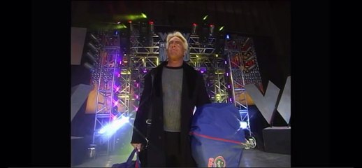 Ric Flair Strips Down to His Boxers and Handcuffs himself to the ring ropes: WCW Nitro, December 28, 1998