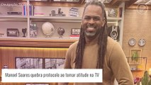 No 'Encontro', Manoel Soares toma atitude emocionante com mulher que chorou na plateia com relato de racismo