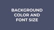 Lesson -13- Introduction to CSS -3- Background Color and Font Size