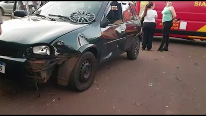 Download Video: Motociclista fica ferido em acidente no Bairro Santo Inácio