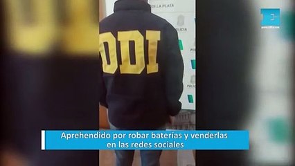 Aprehendido por robar baterías y venderlas en las redes sociales