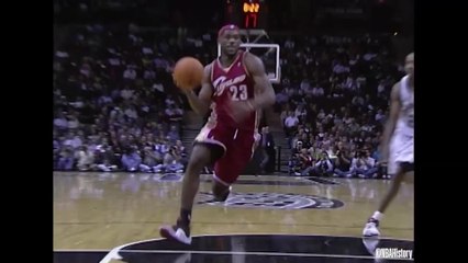 LeBron James Monstrous Dunk vs SAS
