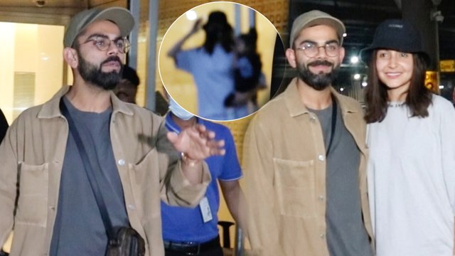 एक्ट्रेस अनुष्का शर्मा और विराट कोहली बेटी वामिका के साथ एयरपोर्ट पर हुए स्पॉट