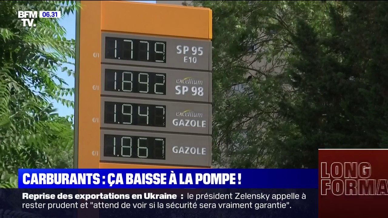 Carburants: les prix baissent à la pompe