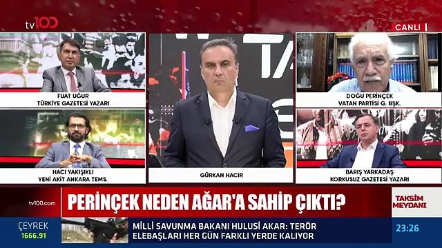 Canlı yayında Barış Yarkadaş ve Doğu Perinçek arasında şehit kavgası