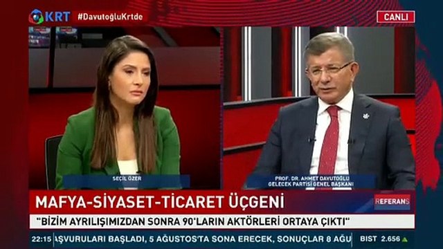 Davutoğlu'ndan canlı yayında dikkat çeken Sedat Peker çıkışı
