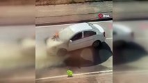 Bursa’da seyir halindeki otomobilde yangın çıktı