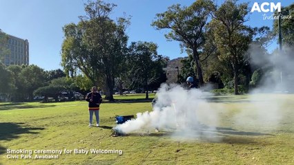 Smoking ceremony for Awabakal Baby Welcoming  | July 2022 | Newcastle Herald