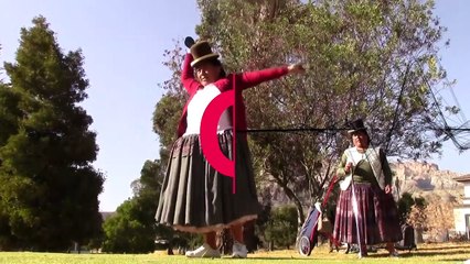Indigenous Aymara women play golf in Bolivia