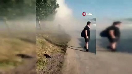 İstanbul'da İETT otobüsünün motoru yandı!