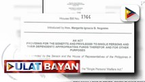 Single Persons Welfare Act at 14th month pay sa government at private employees, kabilang sa mga panukalang batas na inihain sa Kamara