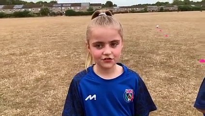 Poppy, Mila, Violet, Felicity and Caydence in training at South Bretton Playing Field, in Ringwood