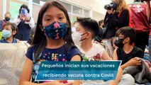 Sin miedo al éxito. Niños de 8 años acuden a vacunarse contra Covid
