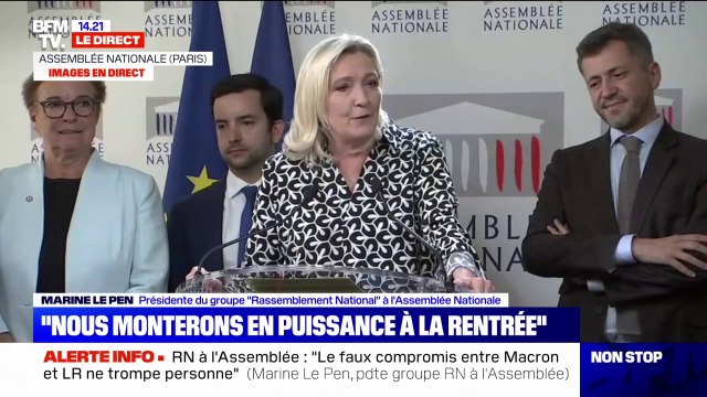 Rien, zéro, la bulle : pour Marine Le Pen, rien ne s'est passé pendant les 100 premiers jours d'Emmanuel Macron