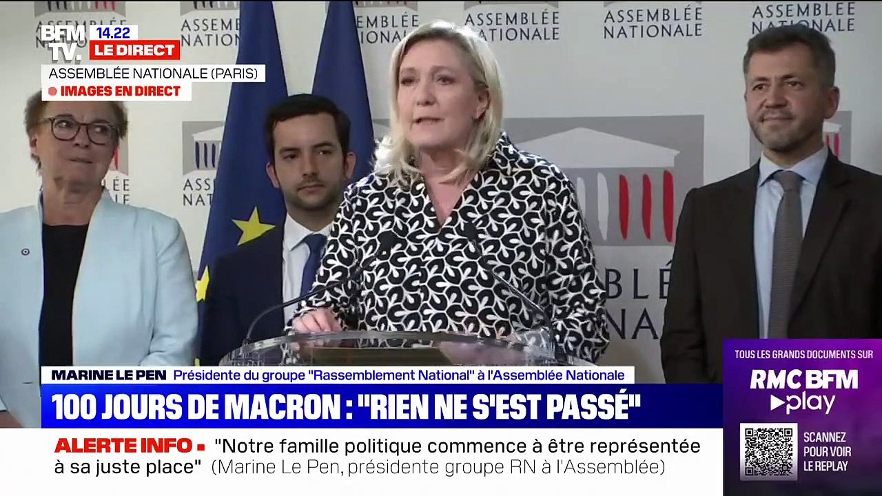 Marine Le Pen: "Nous ne participerons pas au Conseil national de la refondation, la dernière lubie d'Emmanuel Macron"