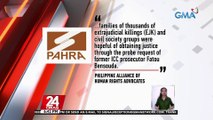 Ilang Human Rights group, dismayado sa pahayag ni PBBM na walang balak ang Pilipinas na sumali ulit sa ICC; Malacañang, naiintidihan daw ang hinaing ng mga biktima | 24 Oras