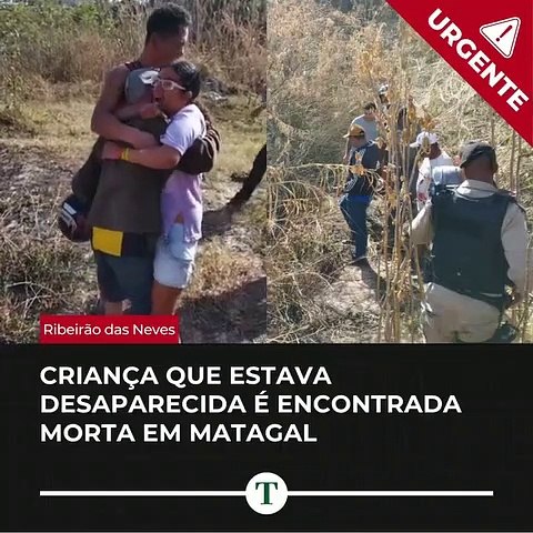 Corpo de menina que sumiu após ir à padaria é encontrado em Ribeirão das Neves