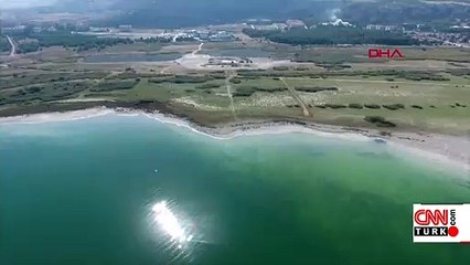 Bölgede endişe! Gölün rengi değişti