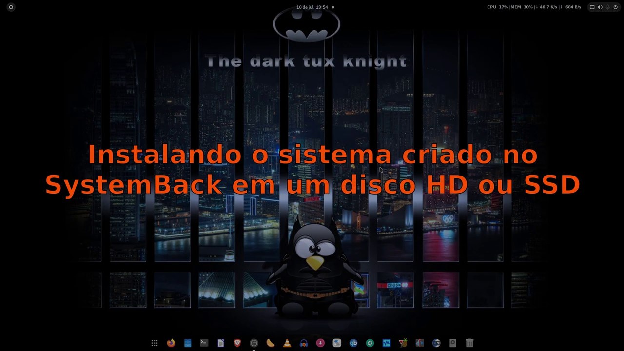Como utilizar o pendrive criado no Systemback da sua instalação do Debian para recuperar o sistema ou instalá-lo em outras máquinas