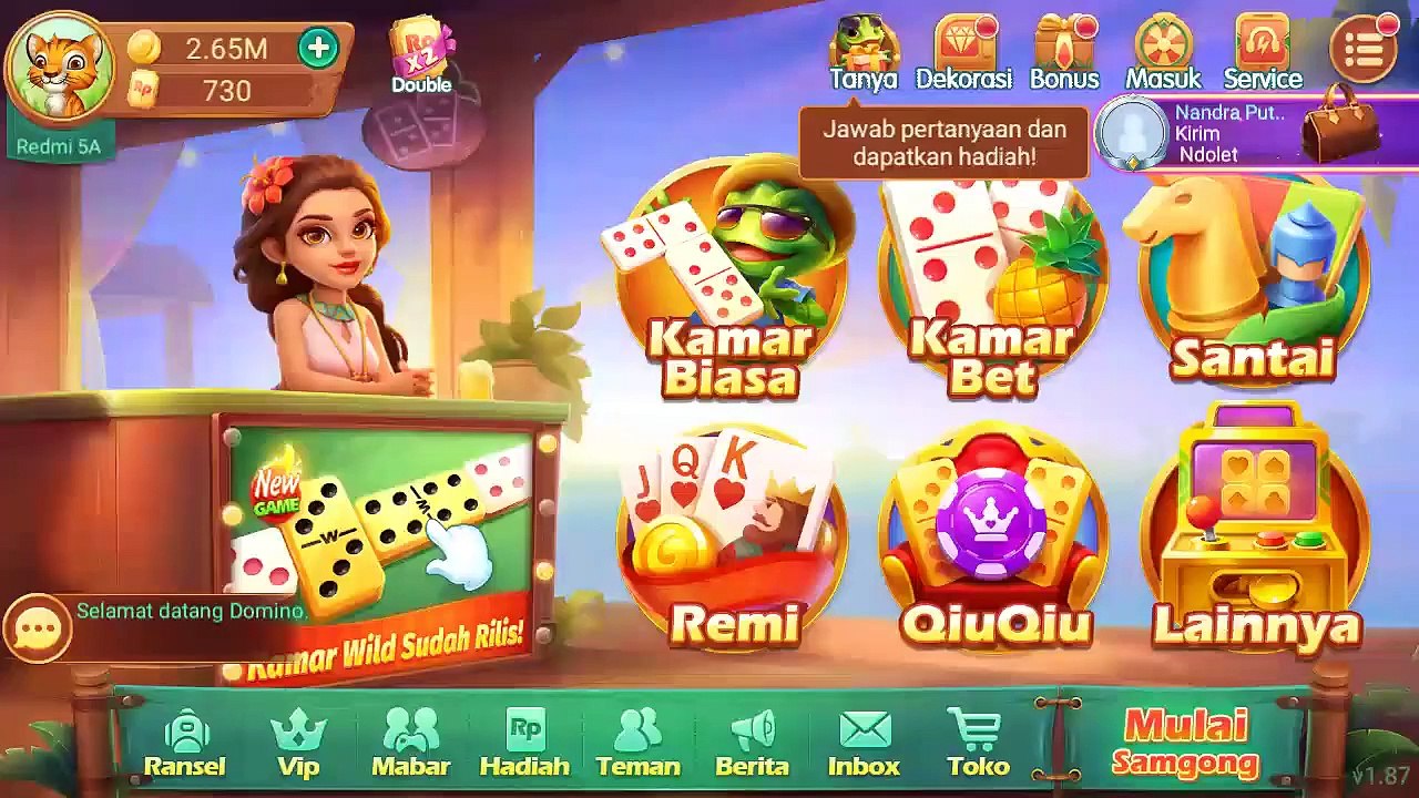 mulai maen sanggong udah kalah