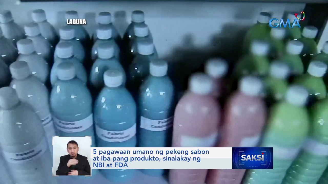 5 pagawaan umano ng pekeng sabon at iba pang produkto, sinalakay ng NBI at FDA | Saksi