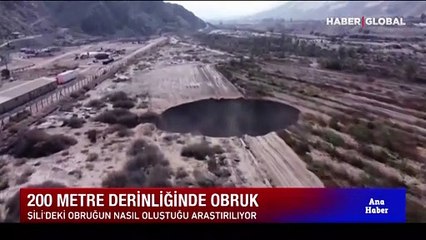 Tam 200 metre derinliğinde! Ortaya çıkan dev obruk korkuttu