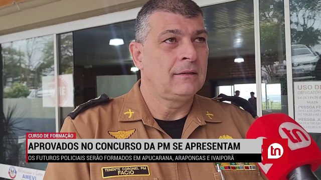 Aprovados no concurso da PM se apresentam para curso de formação; veja