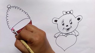 Drawing Ice Cream Cone and Miki Maus For Kids l Draw and Color For Kids l Drawing Coloring Art