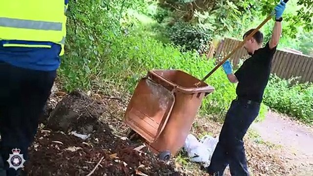 Weapons recovered at Lings Wood, Northampton, during police search