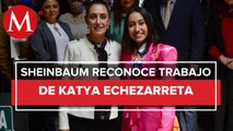 Sheinbaum entrega la llave de la ciudad a Katya Echezarreta