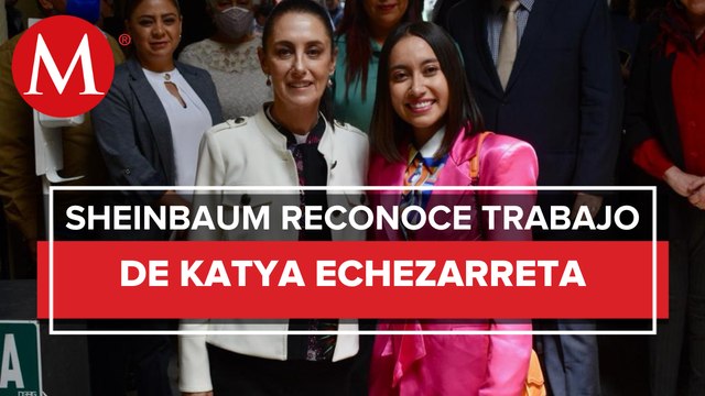 Sheinbaum entrega la llave de la ciudad a Katya Echezarreta