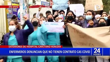 SMP: Enfermeros protestan por no tener contrato CAS COVID