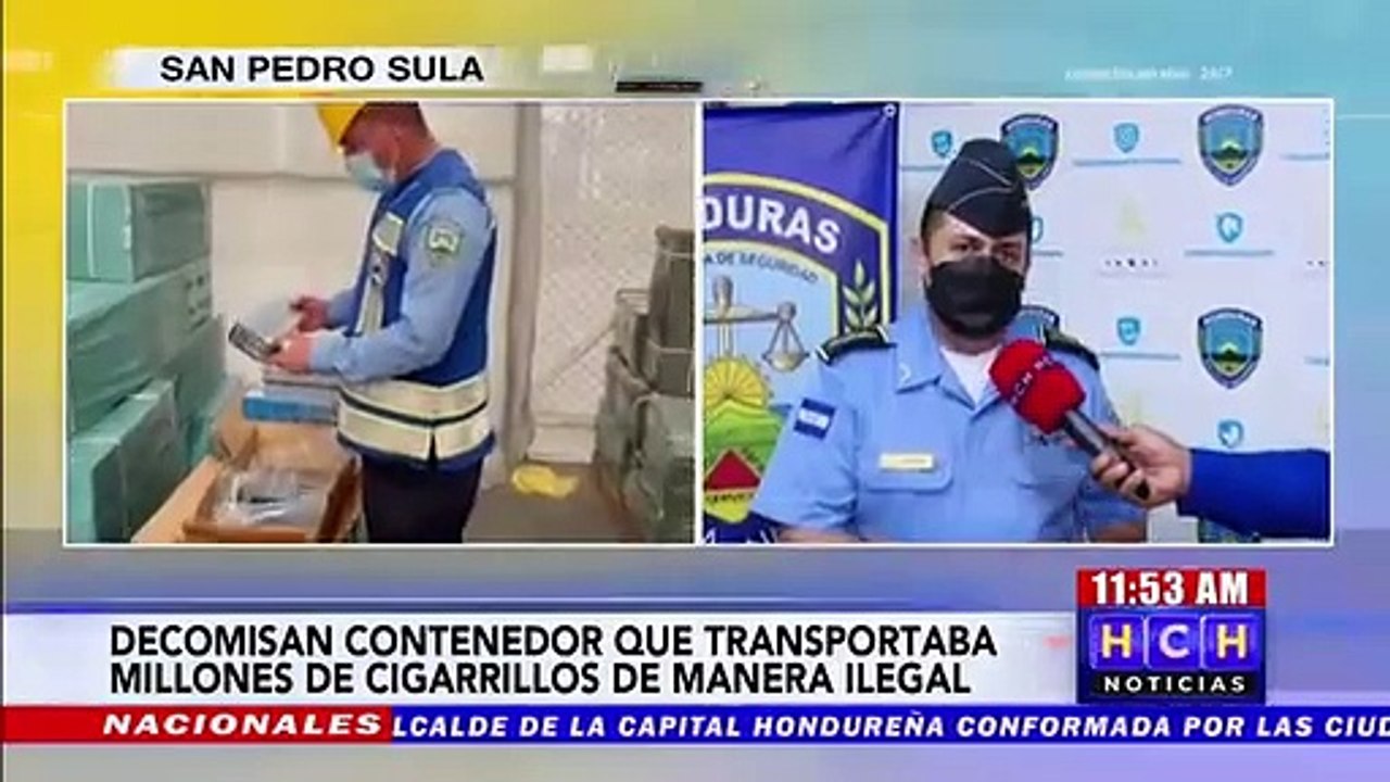 ¡En aduana de Puerto Cortés! Incautan millonario cargamento de cigarrillos contrabandeados