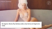 Foto de Marina Ruy Barbosa usando lingerie e com prato de pepino vira piada na web. Entenda!