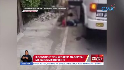 3 construction worker, naospital matapos makuryente | UB